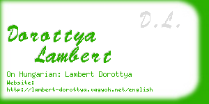 dorottya lambert business card